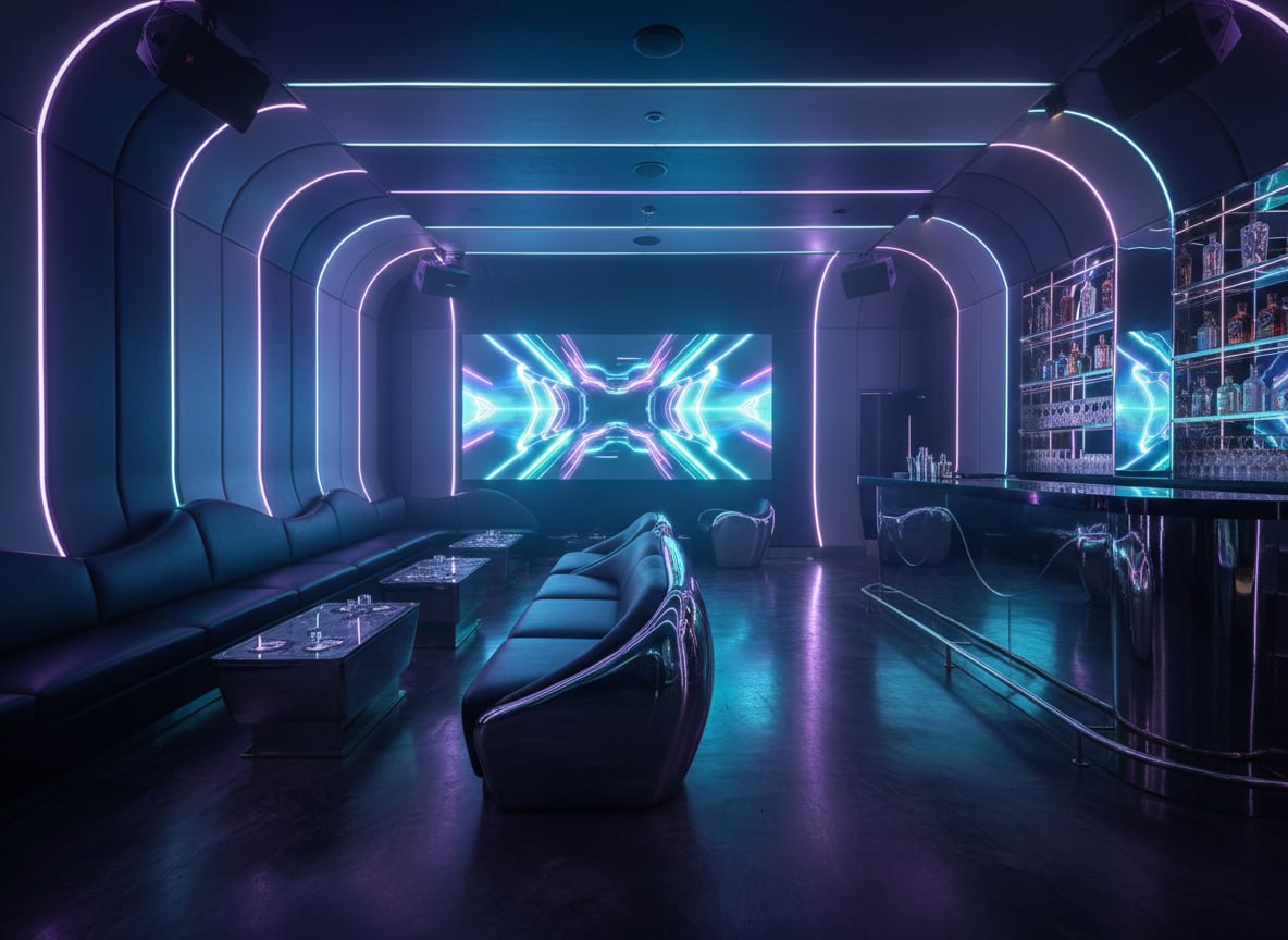 천호동 밤거리와 네온사인